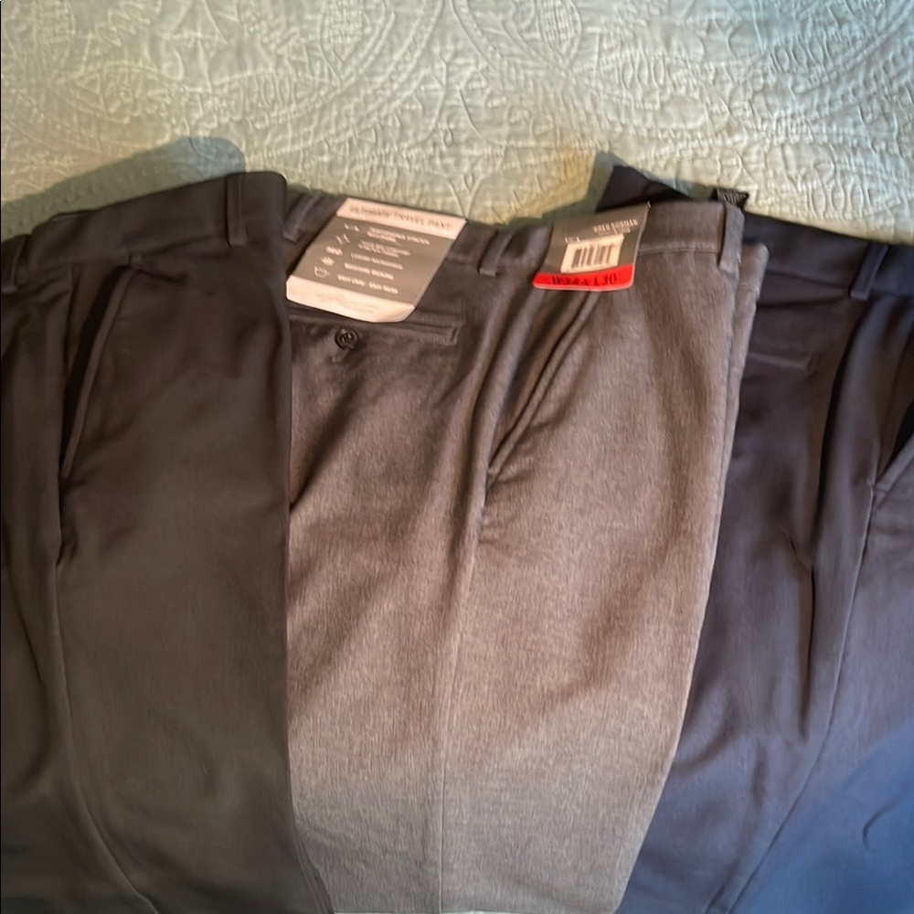 Greg Norman Ultimate travel Pants 3 colors: Black, blue  and Gray